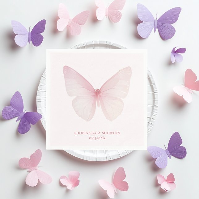 Servilleta De Papel "Mariposa Baby Shower Napkins" (Subido por el creador)
