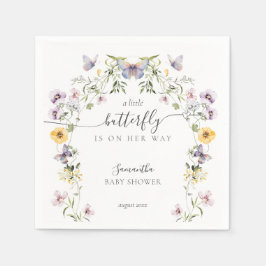 Servilleta De Papel Mariposa Baby Shower Wildflower