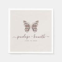 Mariposa Boho simple Burgundy Taupe Boda