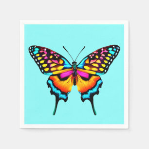 Servilleta De Papel Mariposa de cola de cerda colorida grande