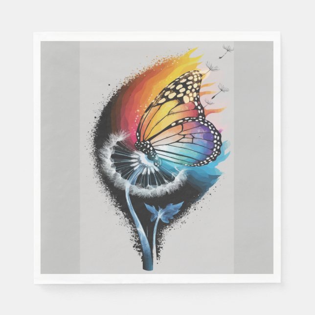 Servilleta De Papel Mariposa de Dandelion (Anverso)