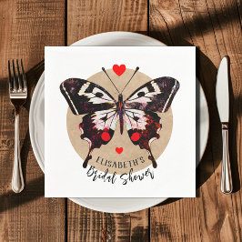 Servilleta De Papel Mariposa de Grunge Cute Vintage Y Corazones Añadir
