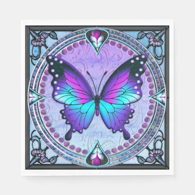 Servilleta De Papel Mariposa de sublimación con fondo (Anverso)