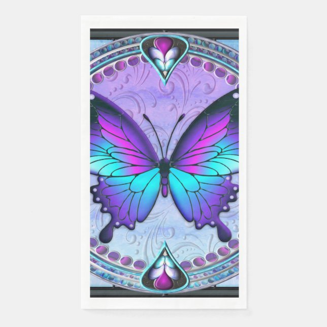 Servilleta De Papel Mariposa de sublimación con fondo (Anverso)