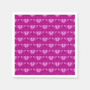 Servilleta De Papel Mariposa Deco estilizada - magenta y rosa