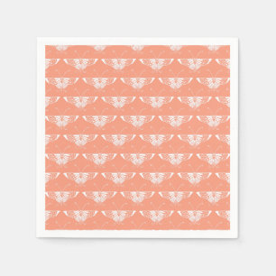 Servilleta De Papel Mariposa Deco estilizada - naranja de coral