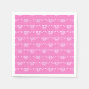 Servilleta De Papel Mariposa Deco estilizada - rosa orquídea