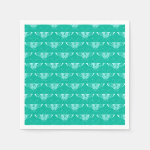 Servilleta De Papel Mariposa Deco estilizada - turquesa y agua