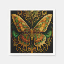 Mariposa dorada de Art Nouveau