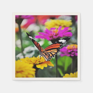 Servilleta De Papel Mariposa en las flores #2