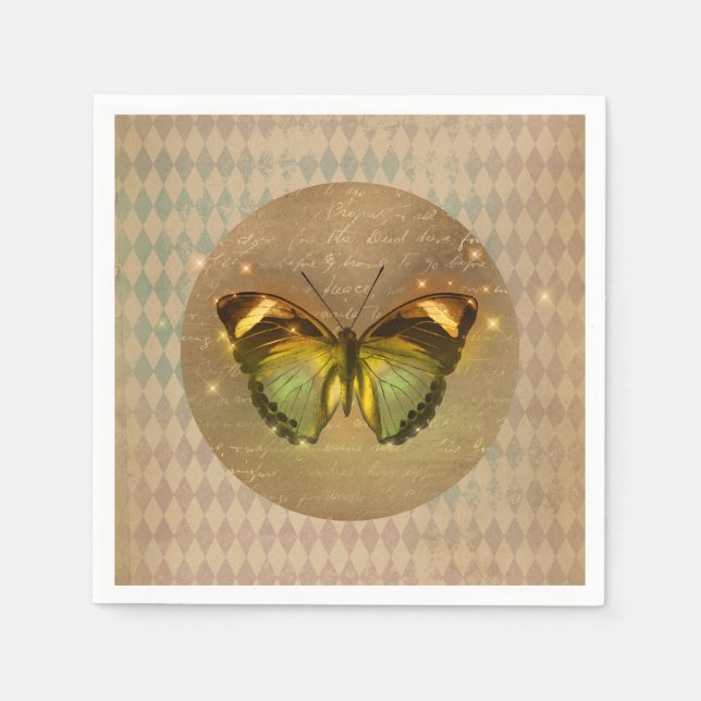 Servilleta De Papel Mariposa encantada (Anverso)