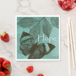 Servilleta De Papel Mariposa Esperanzadora Inspiradora Verde