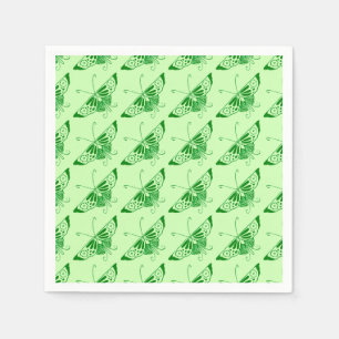 Servilleta De Papel Mariposa estilizada Art Déco - verde esmeralda
