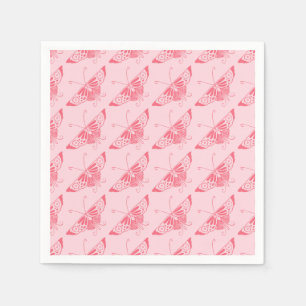 Servilleta De Papel Mariposa estilo Art Deco - rosa de coral