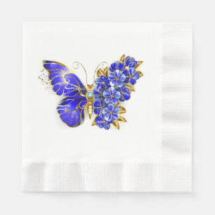 Servilleta De Papel Mariposa Flor Zafiro