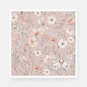 Servilleta De Papel Mariposa Floral Boho