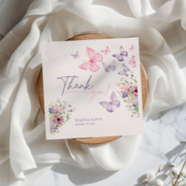 Servilleta De Papel Mariposa Flores Silvestres Gracias 