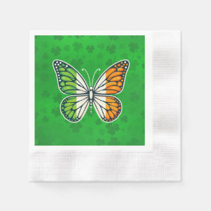Servilleta De Papel Mariposa irlandesa del Día de San Patricio