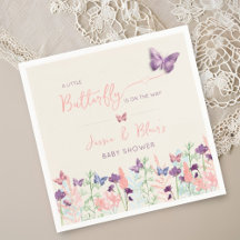 Mariposa Jardín Pastel Flor silvestre Baby Shower