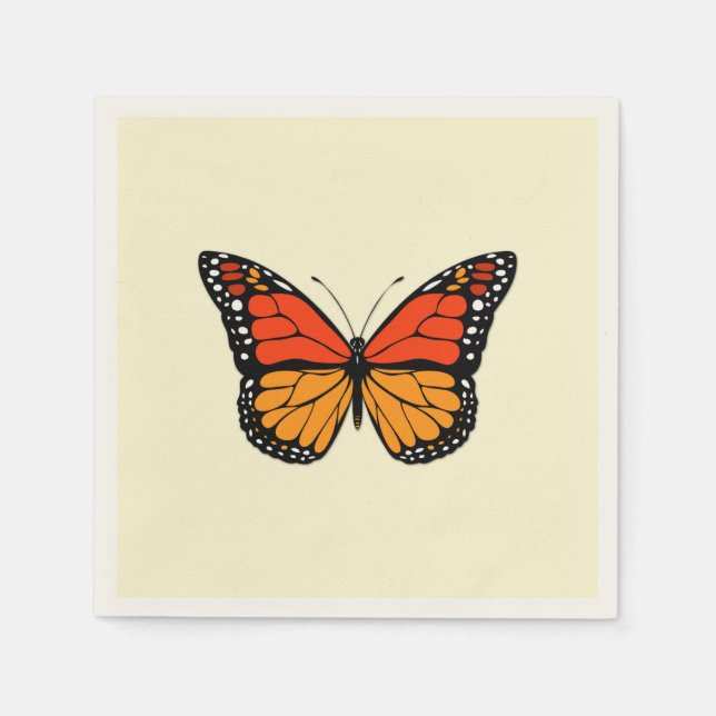 Servilleta De Papel Mariposa monarca (Anverso)