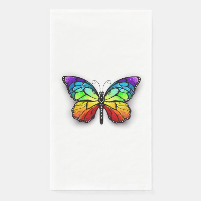 Servilleta De Papel Mariposa monarca arcoíris (Anverso)