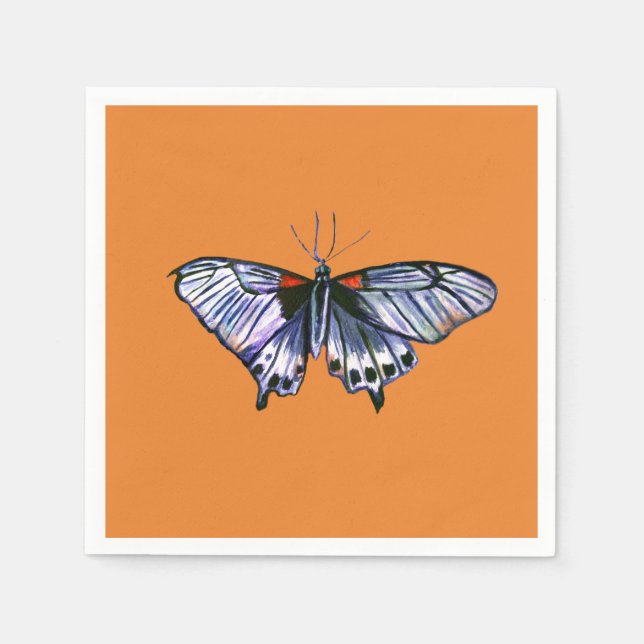 Servilleta De Papel Mariposa morada (Anverso)