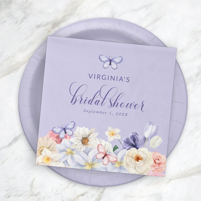 Servilleta De Papel Mariposa morada (Purple Butterfly Napkins
)