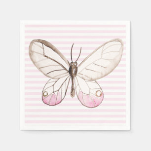 Servilleta De Papel Mariposa rosada de Rubor y servilletas de papel de