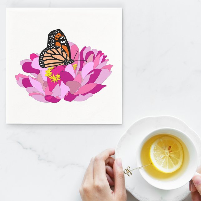 Servilleta De Papel Mariposa Y Flor (Subido por el creador)