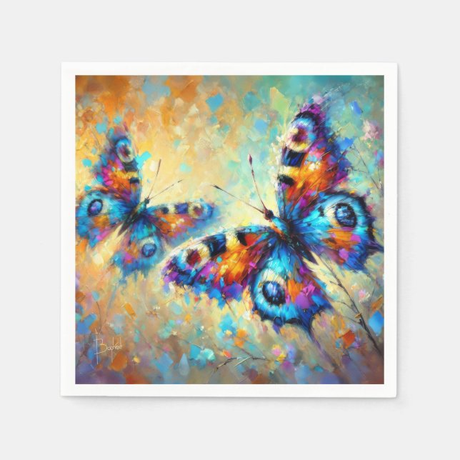 Servilleta De Papel mariposas (Anverso)