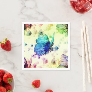 Servilleta De Papel Mariposas acuáticas Napinas de papel
