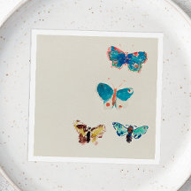 Mariposas azul vintage color agua. Odilon Redon