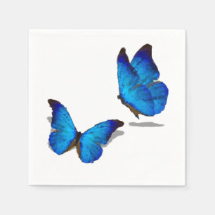 Servilleta De Papel Mariposas azules