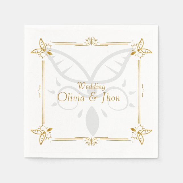 Servilleta De Papel Mariposas de Amor (Anverso)