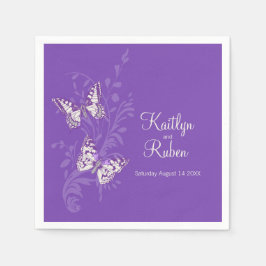 Servilleta De Papel mariposas de pintura boda de papel rosa