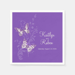 Servilleta De Papel mariposas de pintura boda de papel rosa