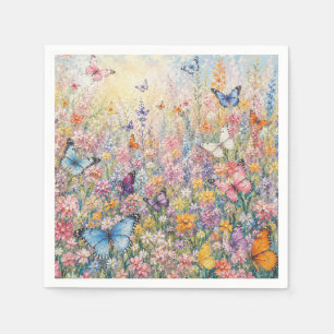 Servilleta De Papel Mariposas del Paraíso – Una Flor Silvestre Colorid