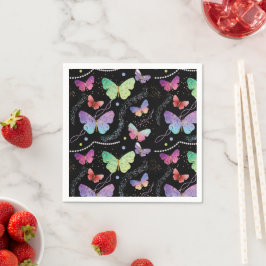 Servilleta De Papel Mariposas elegantes violeta y azul brillante