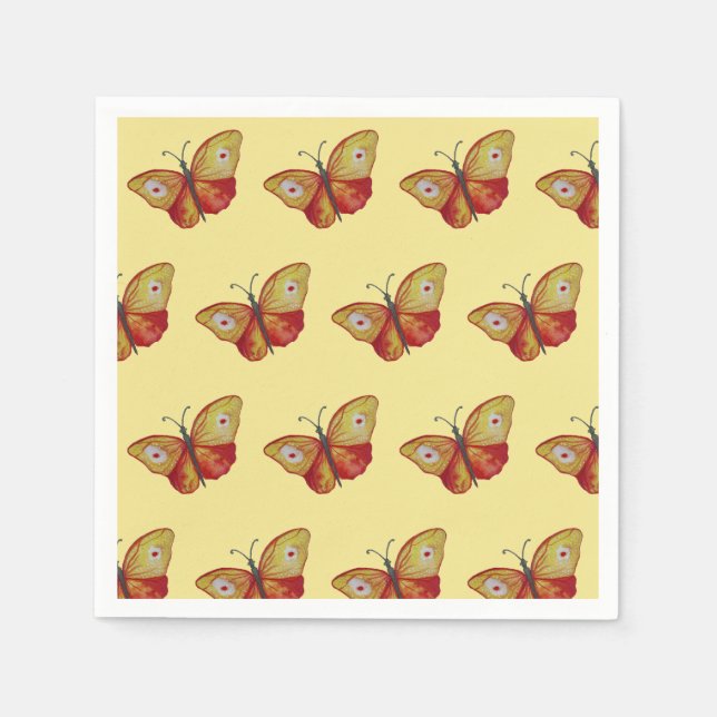 Servilleta De Papel Mariposas Nápoles De Verano Elegantes (Anverso)