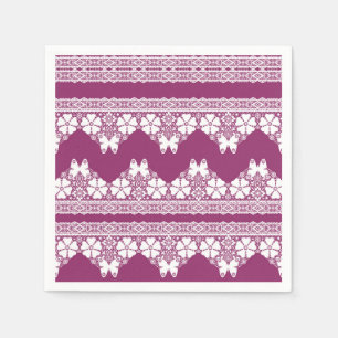 Servilleta De Papel Mariposas White Retro Lace