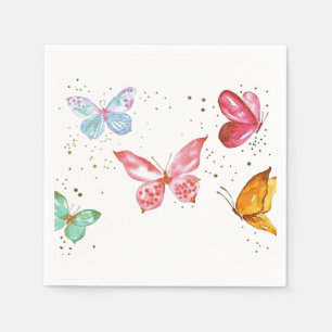 Servilleta De Papel Mariposas y brillo