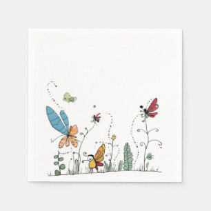 Servilleta De Papel mariposas y hadas temáticos