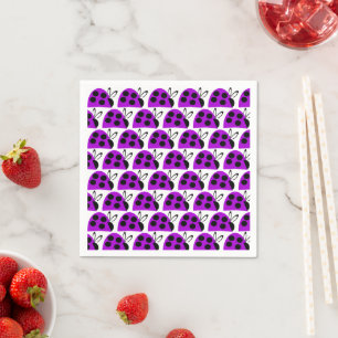 Servilleta De Papel Mariquita Morada Linda 
