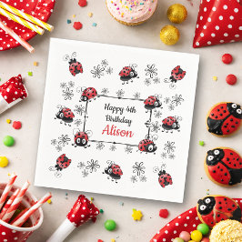 Servilleta De Papel Mariquitas Caprichosas Cumpleaños