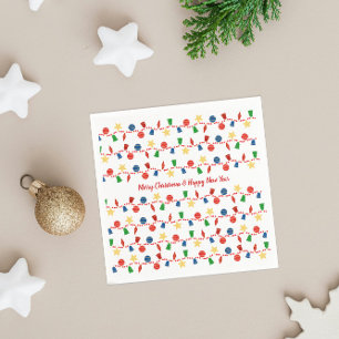 Servilleta De Papel Mariscos con adornos de Navidad retro