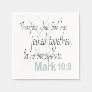 Servilleta De Papel Mark 10:9 Biblia matrimonial Verse