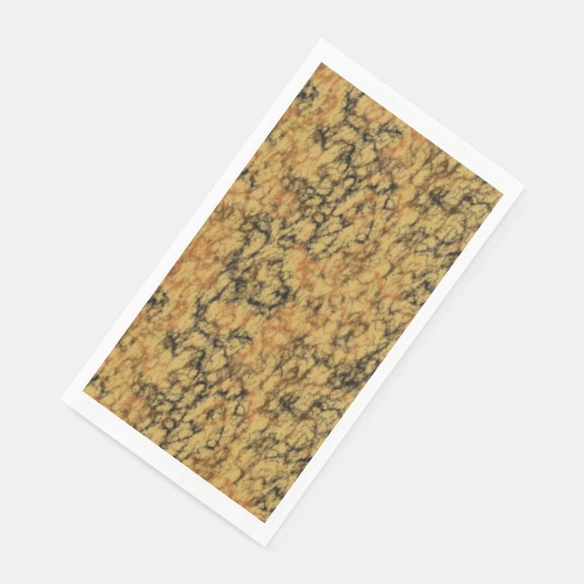 Servilleta De Papel mármol amarillo y negro (Esquina)