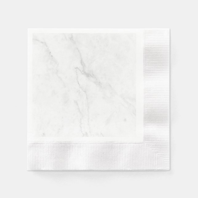 Servilleta De Papel Mármol Blanco (Anverso)