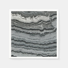 Servilleta De Papel Mármol blanco negro de gema natural