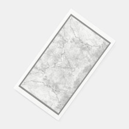 Servilleta De Papel Mármol blanco y gris simple |